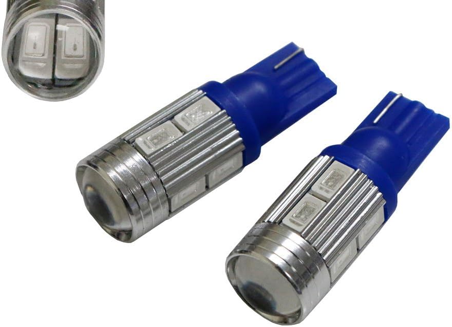 iJDMTOY par de focos de luz LED azules centellantes 10-SMD 921 912 920 168 T10 de repuesto para autos