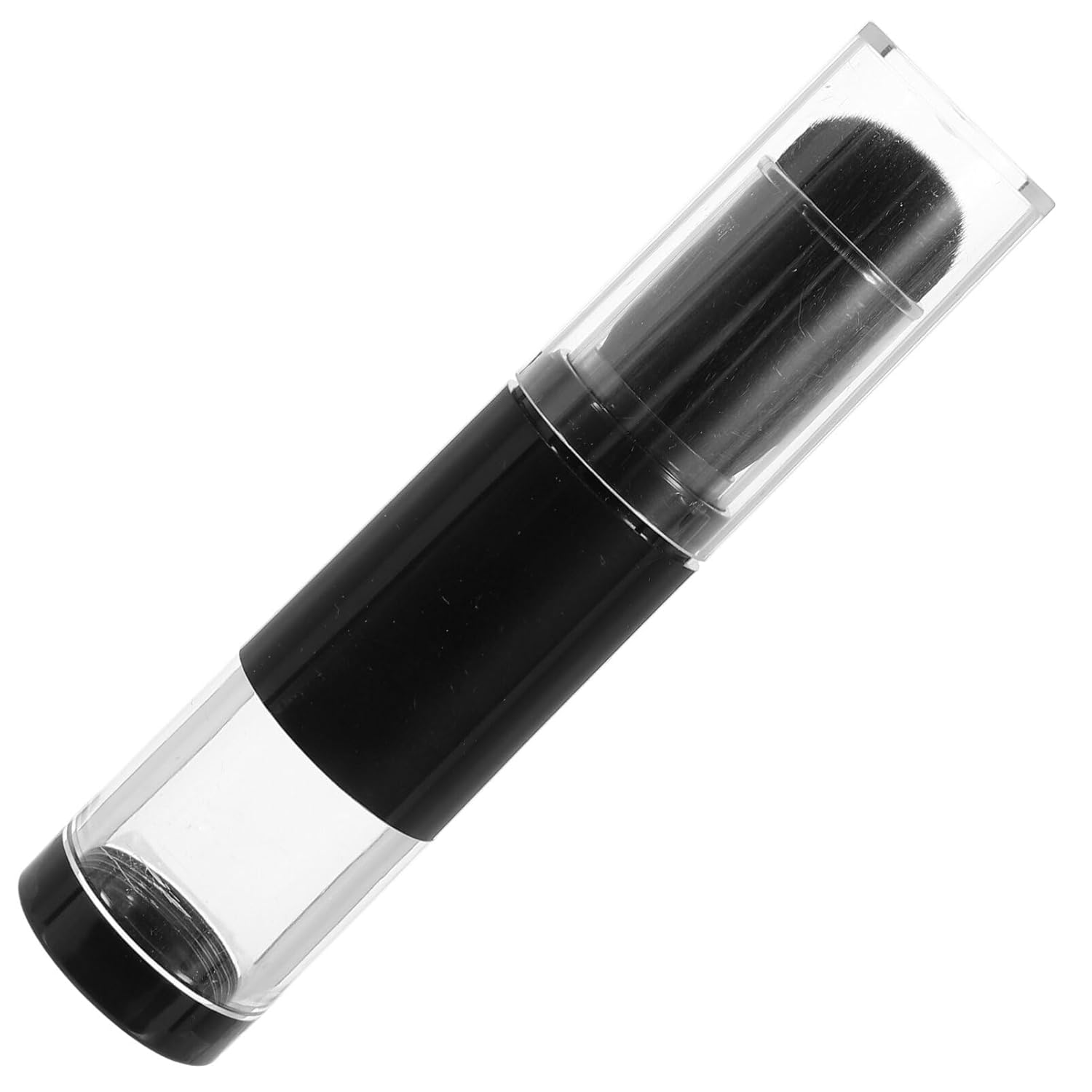 Beaupretty Cepillo aplicador de aerosol de viaje reutilizable recargable con botella de polvo suelto recargable, tarro retráctil prensado para