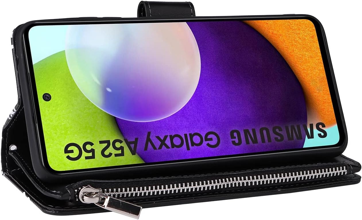 UEEBAI Funda tipo cartera para Samsung Galaxy A52 4G5G A52S 5G, bolso de mano con cierre magnético de poliuretano vintage de alta calidad, bolsillo