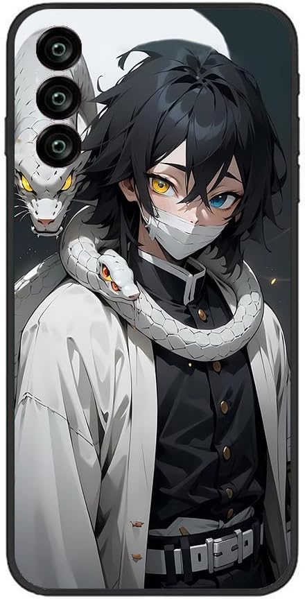 Black Slim Soft Matte Durable Rubber Silicone TPU Fundas Fit Cover Case for Samsung Galaxy A13 5G A04S Iguro Obanai Anime Japan 10