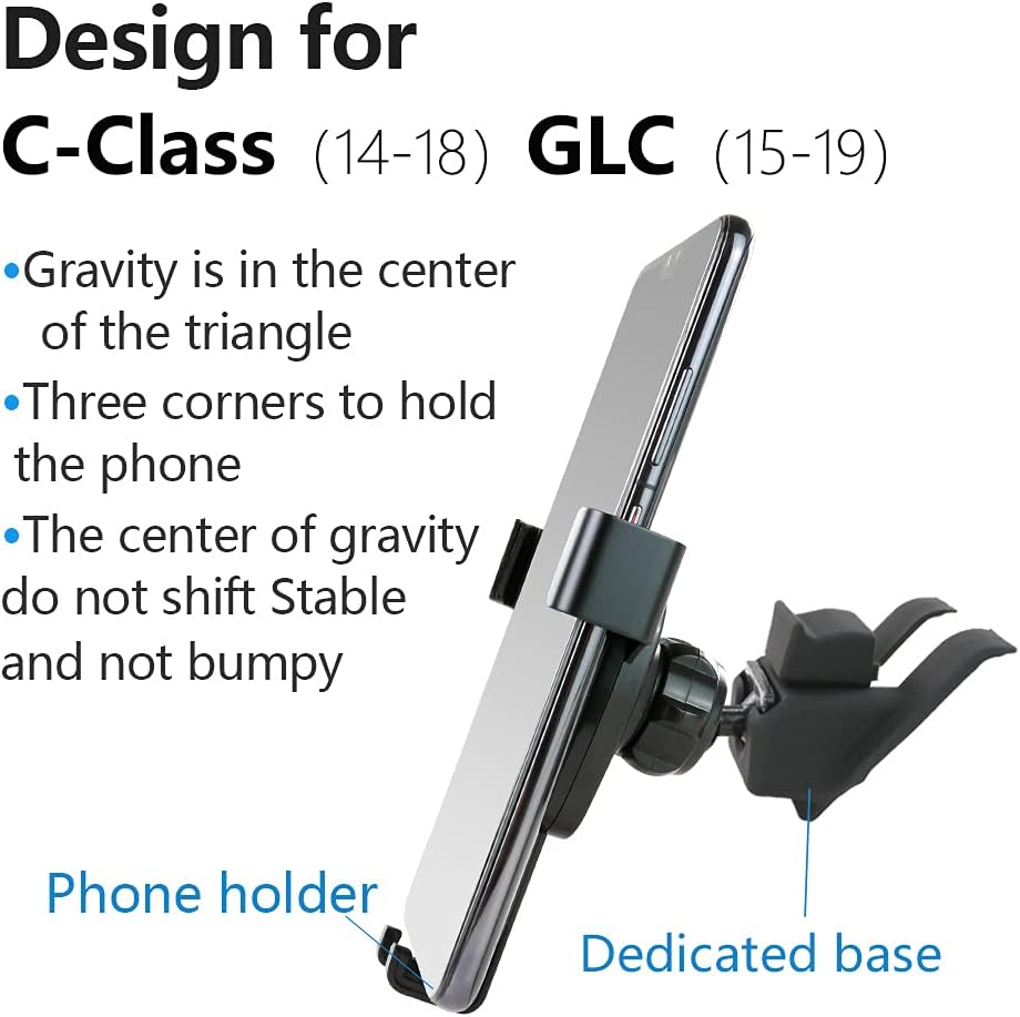 Soporte para teléfono de coche para Mercedes Benz Clase C 2014-2018 c180 c200 c300 GLC Clase 2015-2019 GLC200 GLC260 GLC300 Accesorios para