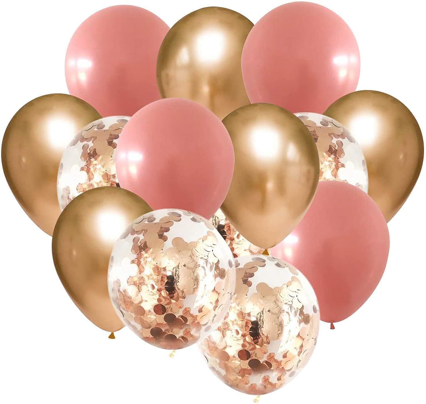 Globos de cumpleaños para mujer, globos de oro rosa cerezaoro rosa 2023 rosa cereza de 15 piezas para decoraciones de fiesta de cumpleaños para