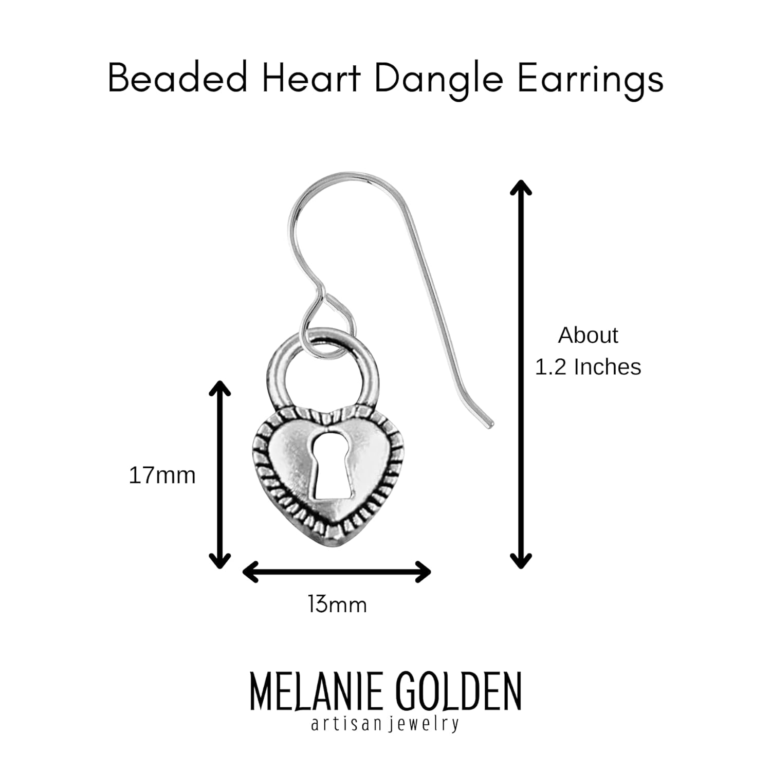 Heart Dangle Earrings  Love Drop Earrings for Women and Girls  Gift for Her  Valentines Jewelry  Multiple Styles Available (Key Hole Locket Heart