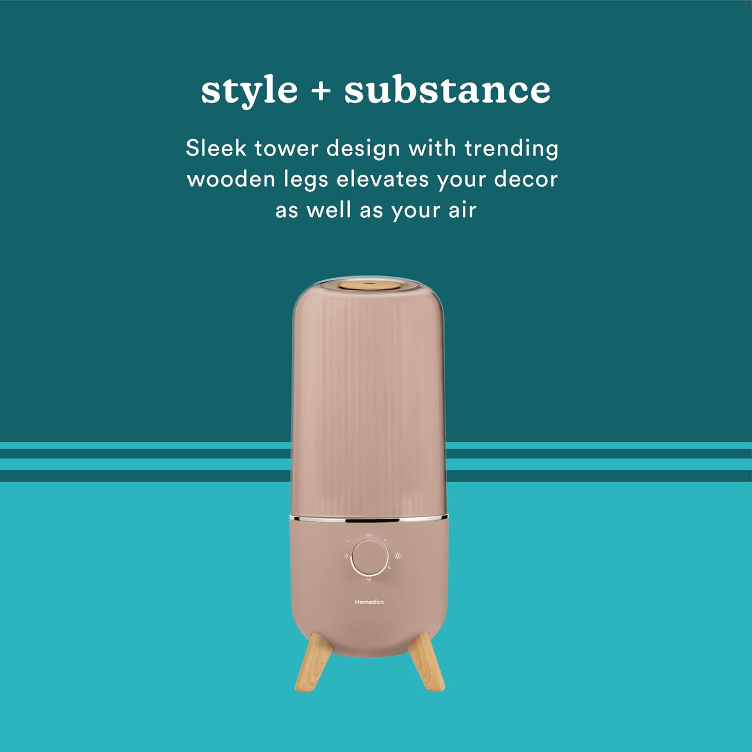Homedics Humidificador ultrasónico, dormitorios y oficinas en casa, tanque de 0.97 galones, tiempo de funcionamiento de 45 horas, niebla fría