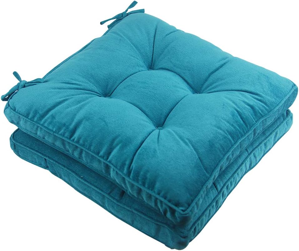 Tiita – Almohada cuadrada para el suelo, cojín de asiento grueso para yoga, meditación, sala de estar, balcón, oficina, exterior, 22 x 22 pulgadas.