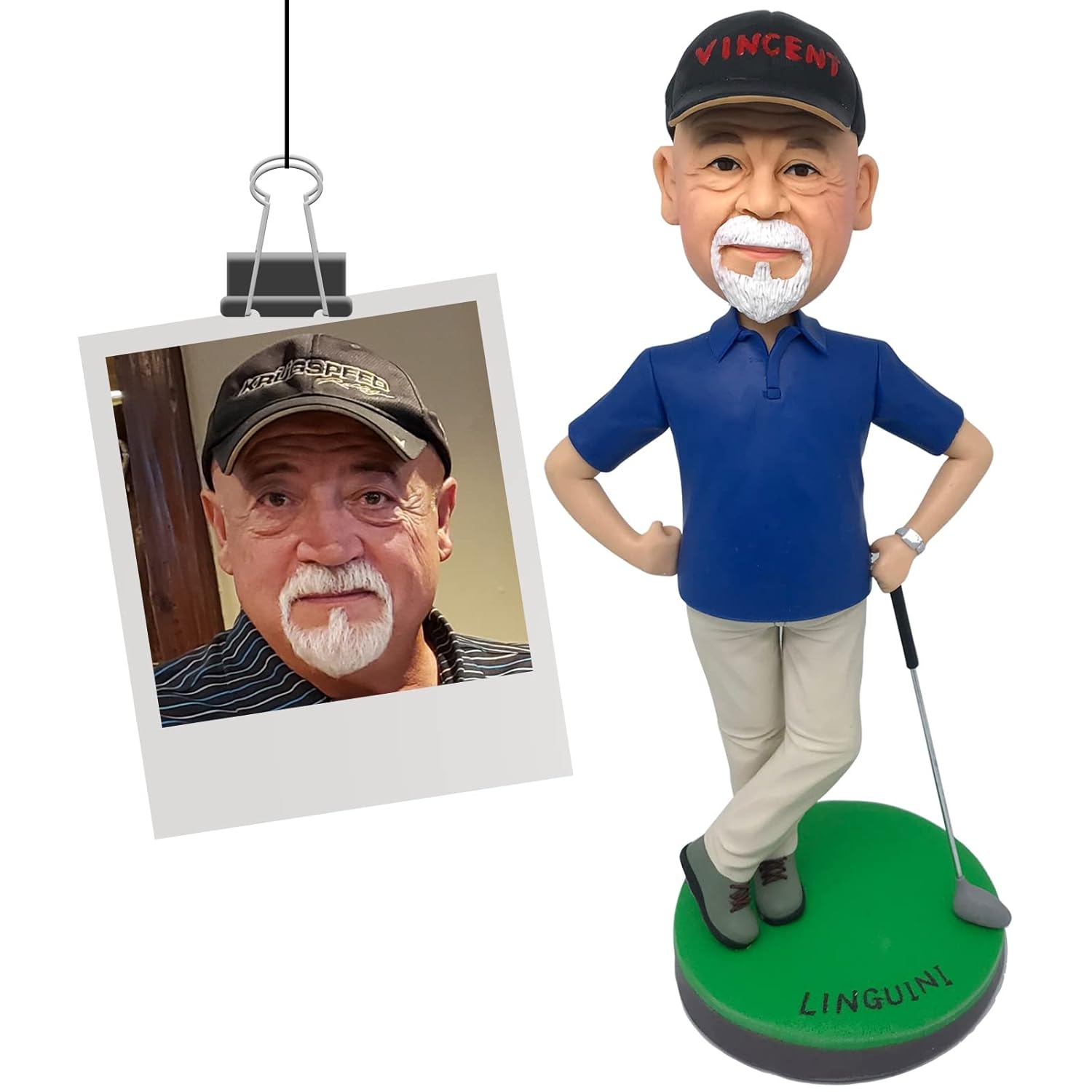 Custom Golfer Bobblehead Figurines Gift for man Personalized Valentines Day Gifts from Photos