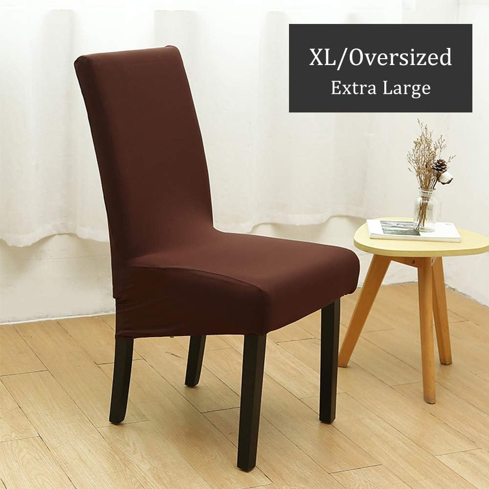Fundas elásticas para sillas de comedor, XLextragrandes, extraíbles y lavables, suaves, de Spandex extra grande para sillas de comedor para cocina,
