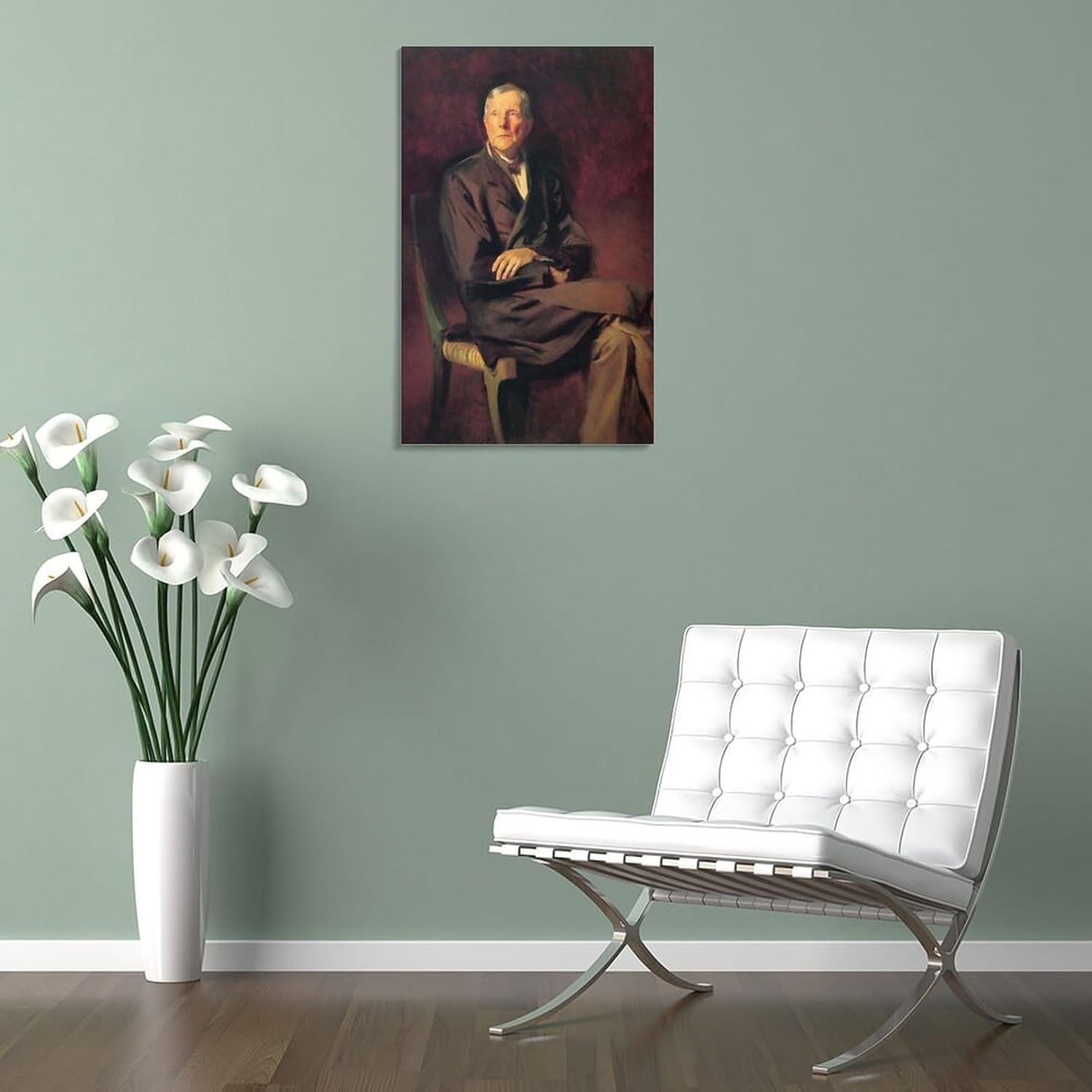 John Singer Sargent – Póster artístico de John D. Rockefeller, lienzo para decoración de pared, impresión de fotos, regalos para el hogar, pósteres