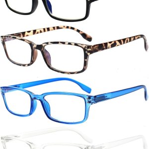 Anteojos de lectura – Paquete de 4 unidades, bisagras de resorte, cómodos para leer, incluye anteojos de sol para leer Anteojos de lectura – Paquete de 4 unidades, bisagras de resorte, cómodos para leer, incluye anteojos de sol para leer