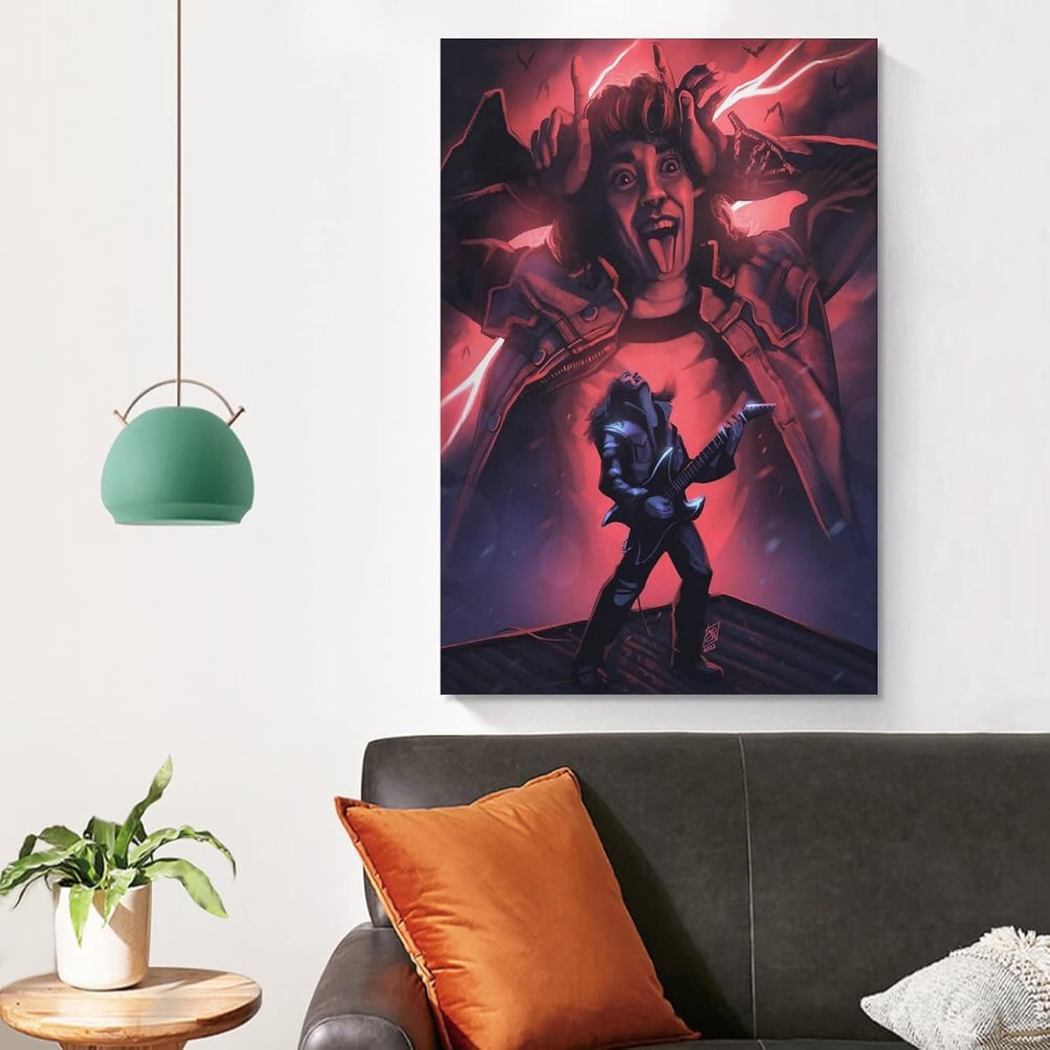 KanNorE Eddie Munson – Póster de decoración de guitarra HD impresiones en lienzo para pared, decoración estética de habitación, 12 x 18 pulgadas