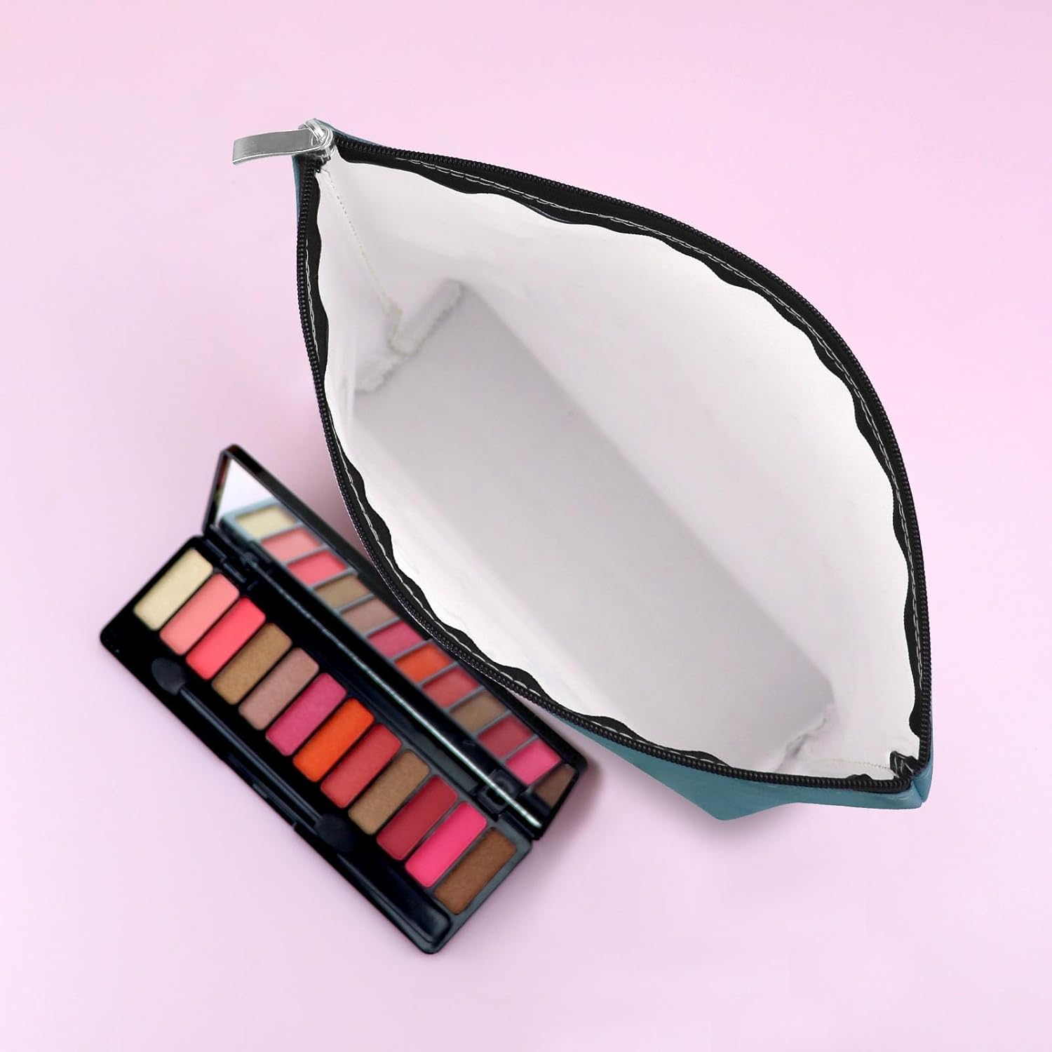 Bolsa de maquillaje de vaca, regalo para amantes de las vacas, regalos para niñas, mujeres, bolsa de cosméticos de vaca, Azul