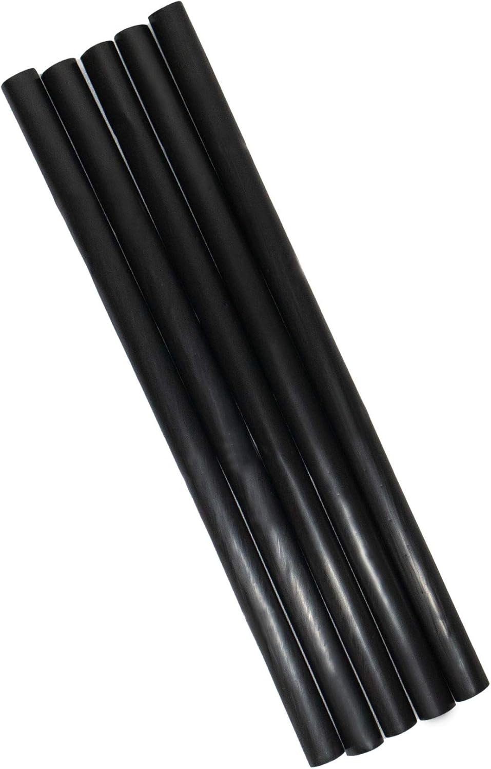 Made in USA Pack of 250 Unwrapped BPA-Free Plastic Smoothie & Boba Drinking Straws (Black – 8.5″ X 0.50″)