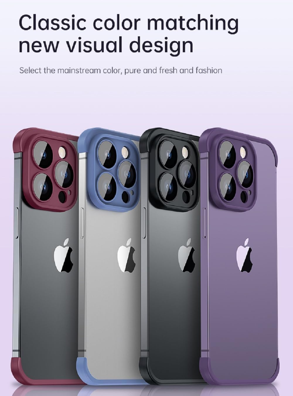 Real Bare – Funda para teléfono sin marco diseñada para iPhone 13 Pro, protector de lente de cámara, almohadilla de esquina de TPU a prueba de