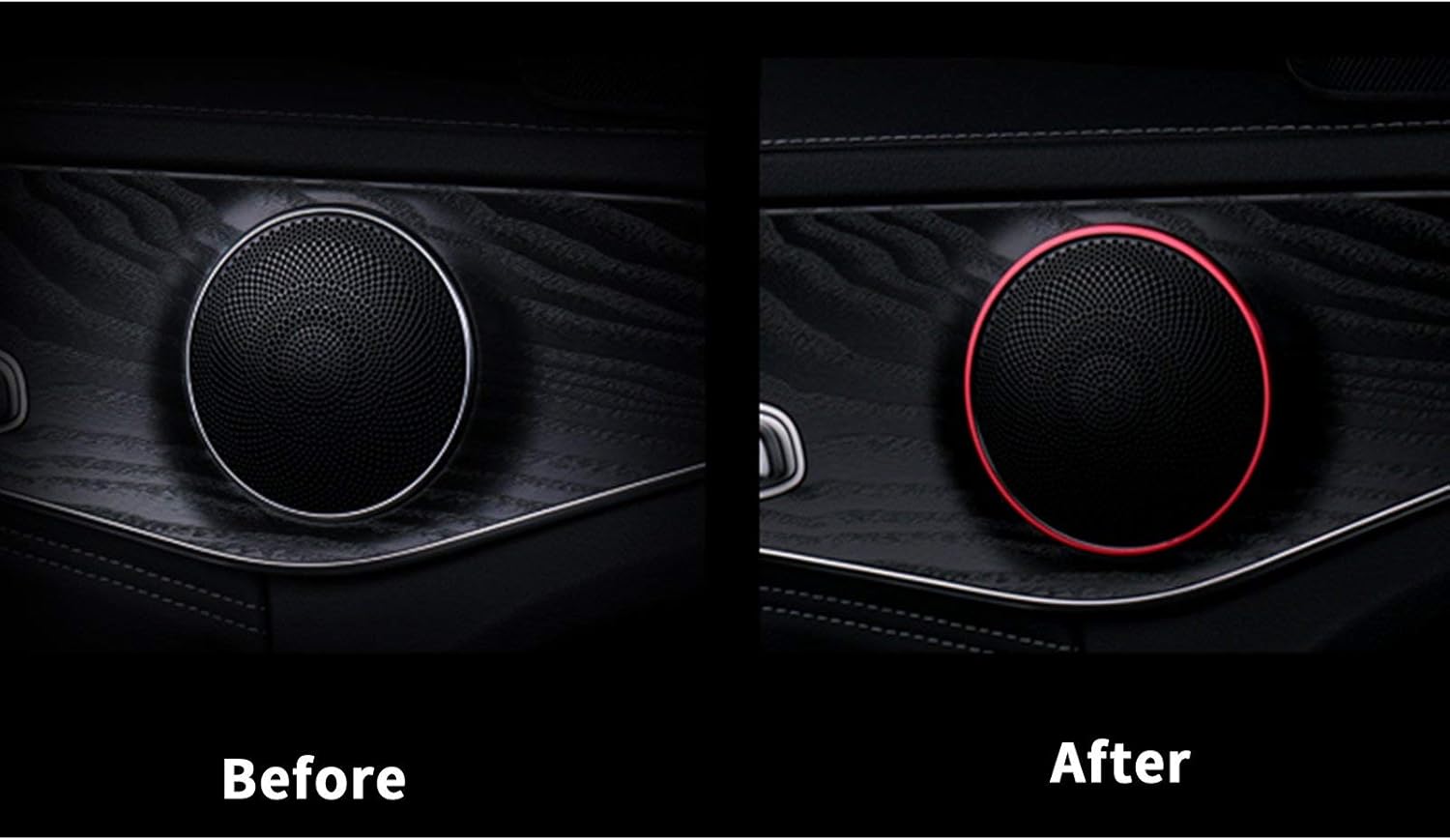 Xotic Tech – Juego de 4 piezas de cubierta de altavoz de audio estéreo para puerta interior compatible con Mercedes Benz C250 C300 C350 C400 C63