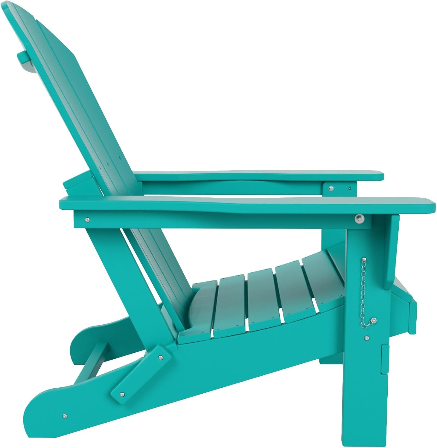 WO Home Furniture Adirondack – Tumbona plegable para fogatas, playa, balcón, patio trasero, césped, patio, piscina, terraza, jardín (turquesa)