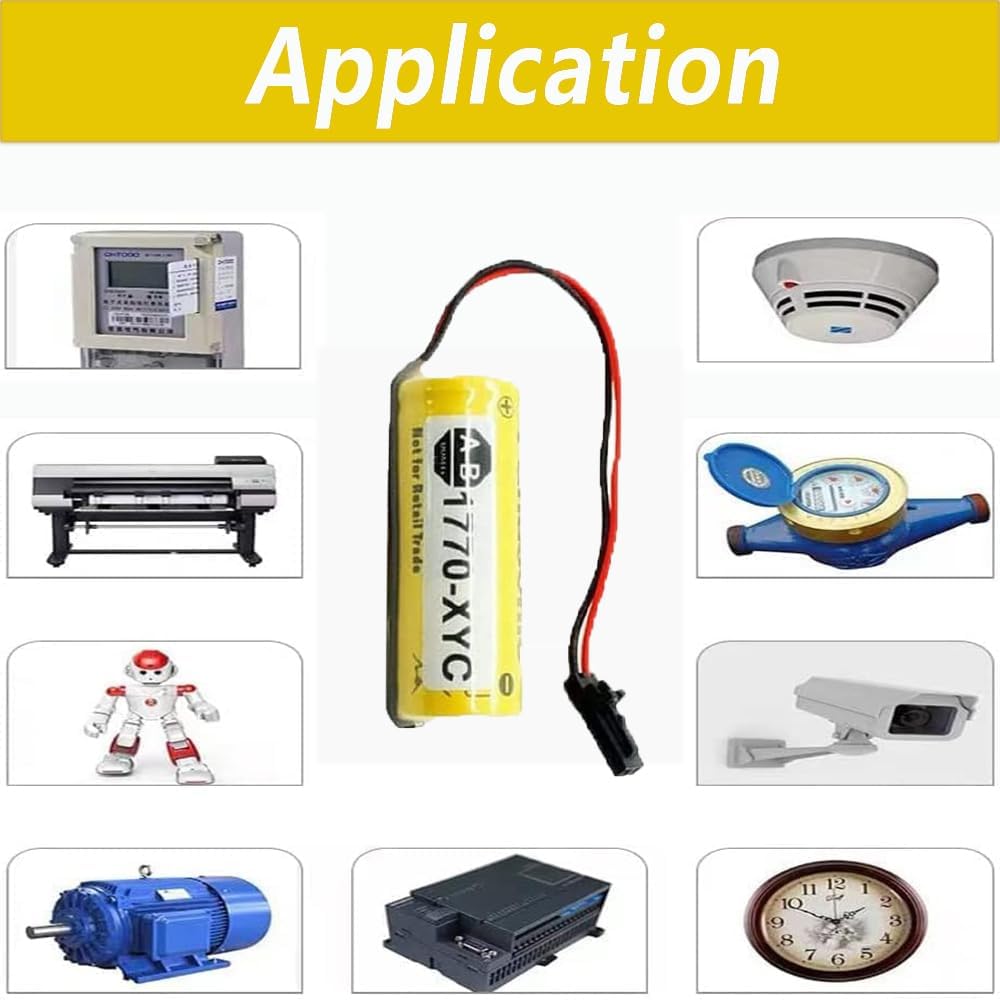 *(50-Pack) 1770-XYC Lithium Battery 3V 1800mAh Replacement for 1770-XYCA 1770-XYB 1756-BA1,for Allen Bradley 1770-XYC