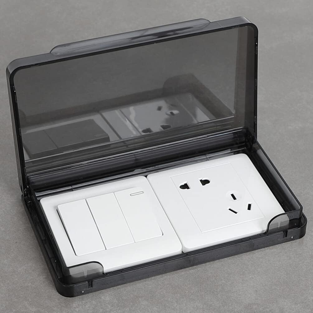 Protector de receptáculo para toma de corriente, tapa resistente a la intemperie, cubierta de caja de toma de corriente, cubierta adhesiva para