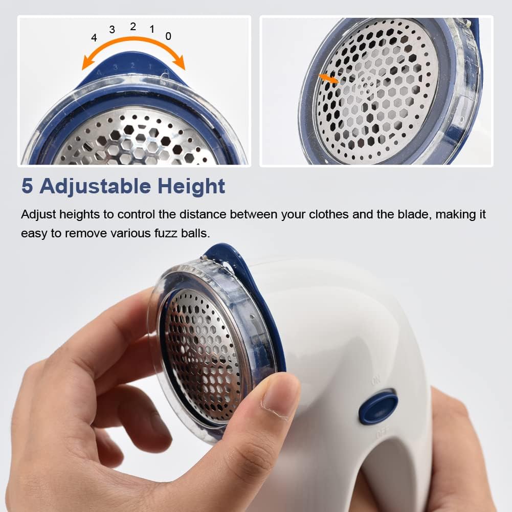 windson Removedor de pelusa para afeitadora de tela, afeitadora de ropa con 5 alturas ajustables, desfuzzer para suéter y pelusas para ropa, muebles