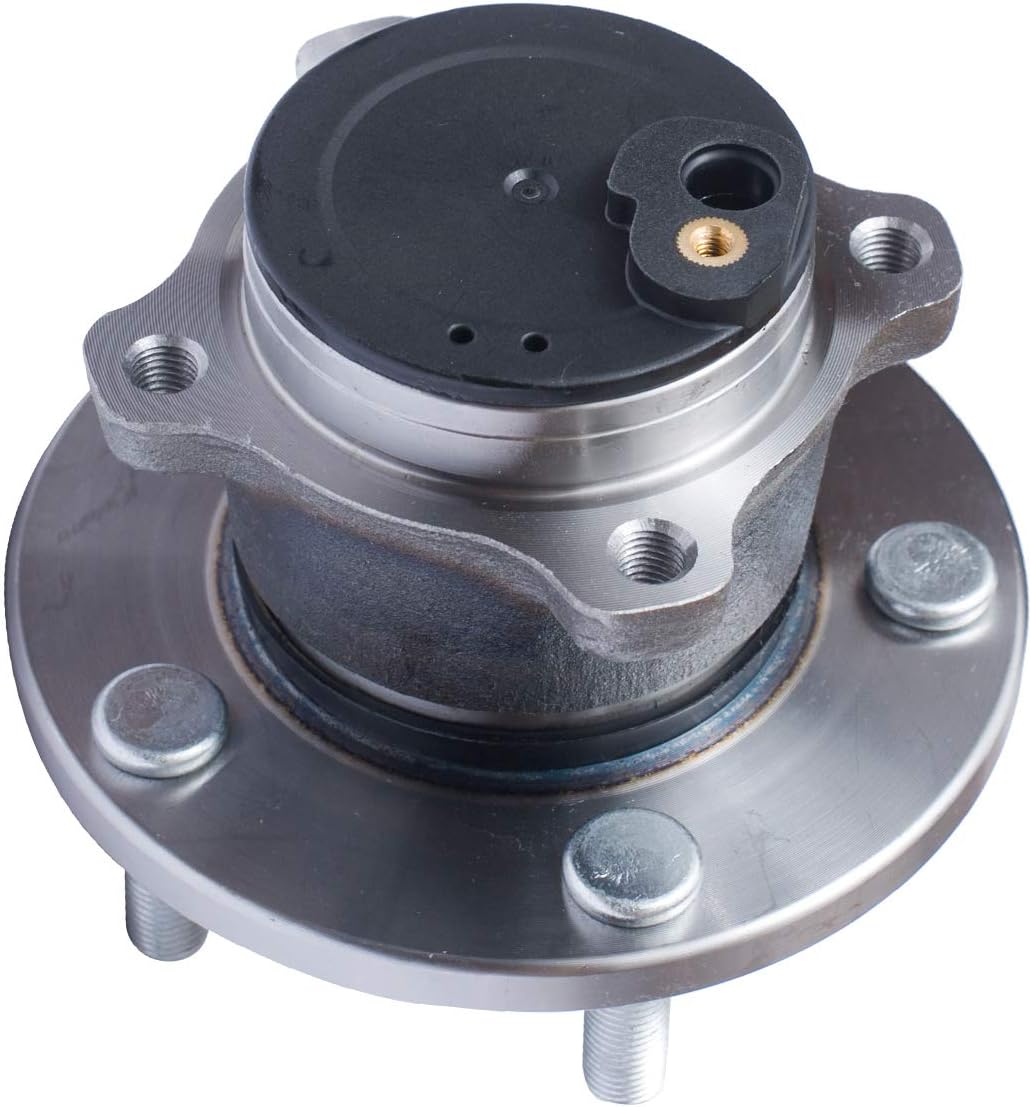 512347 Cojinete de rueda trasera y conjunto de cubo compatible 2004-2013 Mazda 3 2006-2015 Mazda 5 FWD 5 Lug WABS