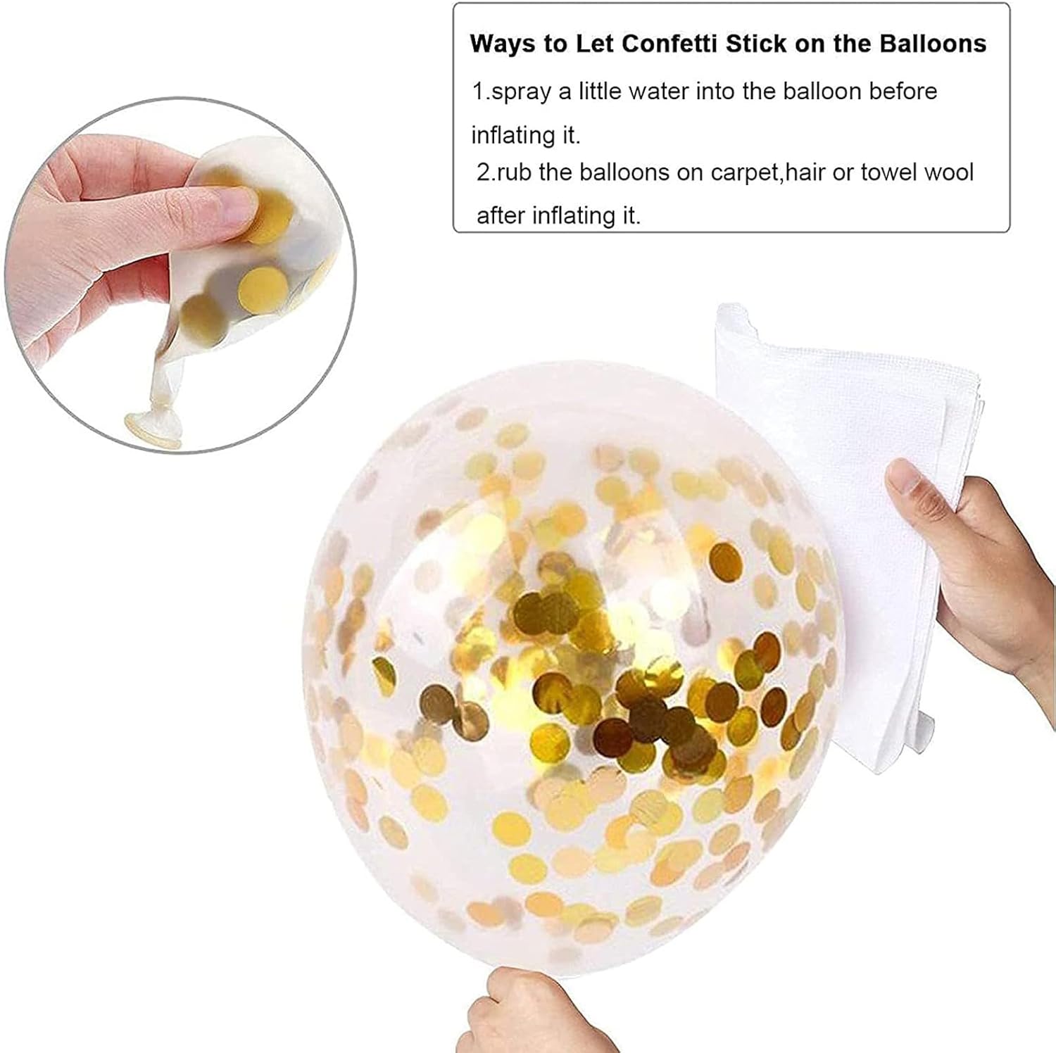 FALA – Guirnalda de globos para fiestas, 120 globos metálicos de látex de confeti negro y dorado, suministros de fiesta para propuesta de confesión,