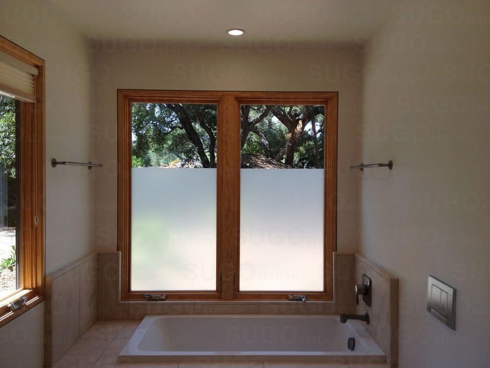 Sugo Lámina de película de vidrio esmerilado de alta calidad, para privacidad para el hogar, dormitorio, baño, bricolaje, ventana, tintado,