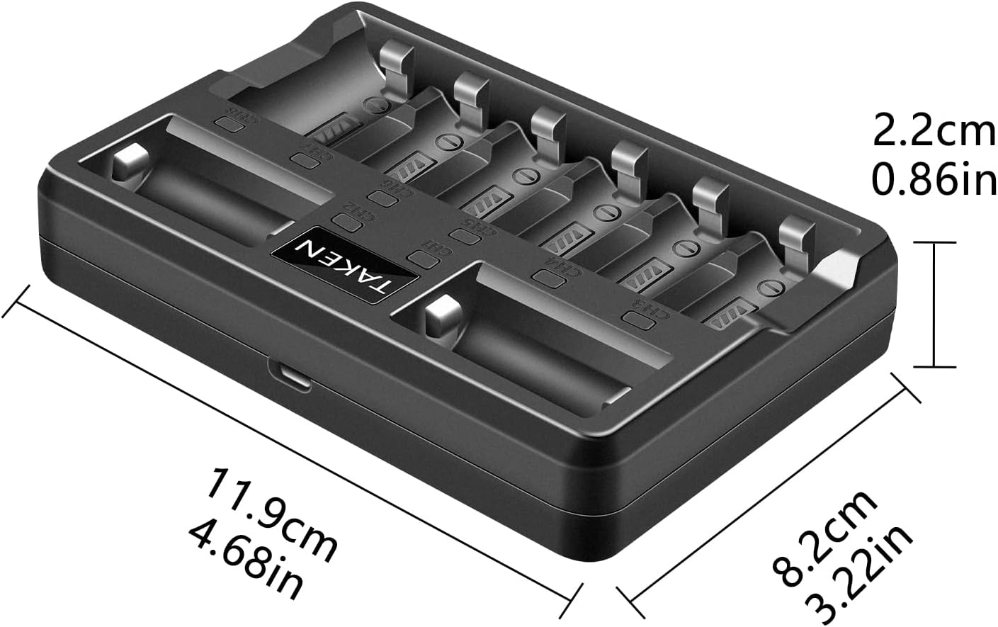 Arlo Baterías Cargador recargable para CR123A 3.7V batería recargable para cámara Arlo (VMC3030VMK3200VMS333034303530), no para batería CR123A no