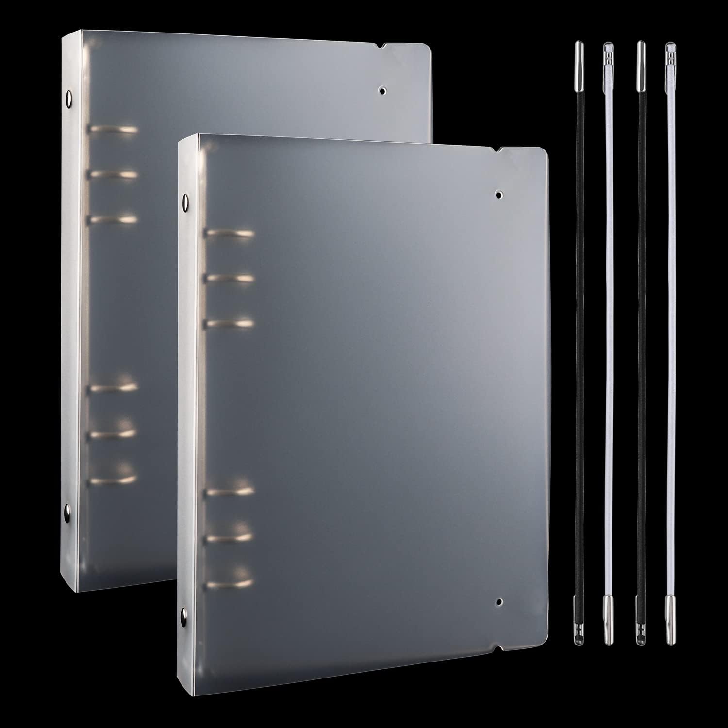 2 piezas A5 6 anillas cubierta limpia transparente suave PVC para portátil recargable cubierta con superficie mate para sello y almacenamiento de