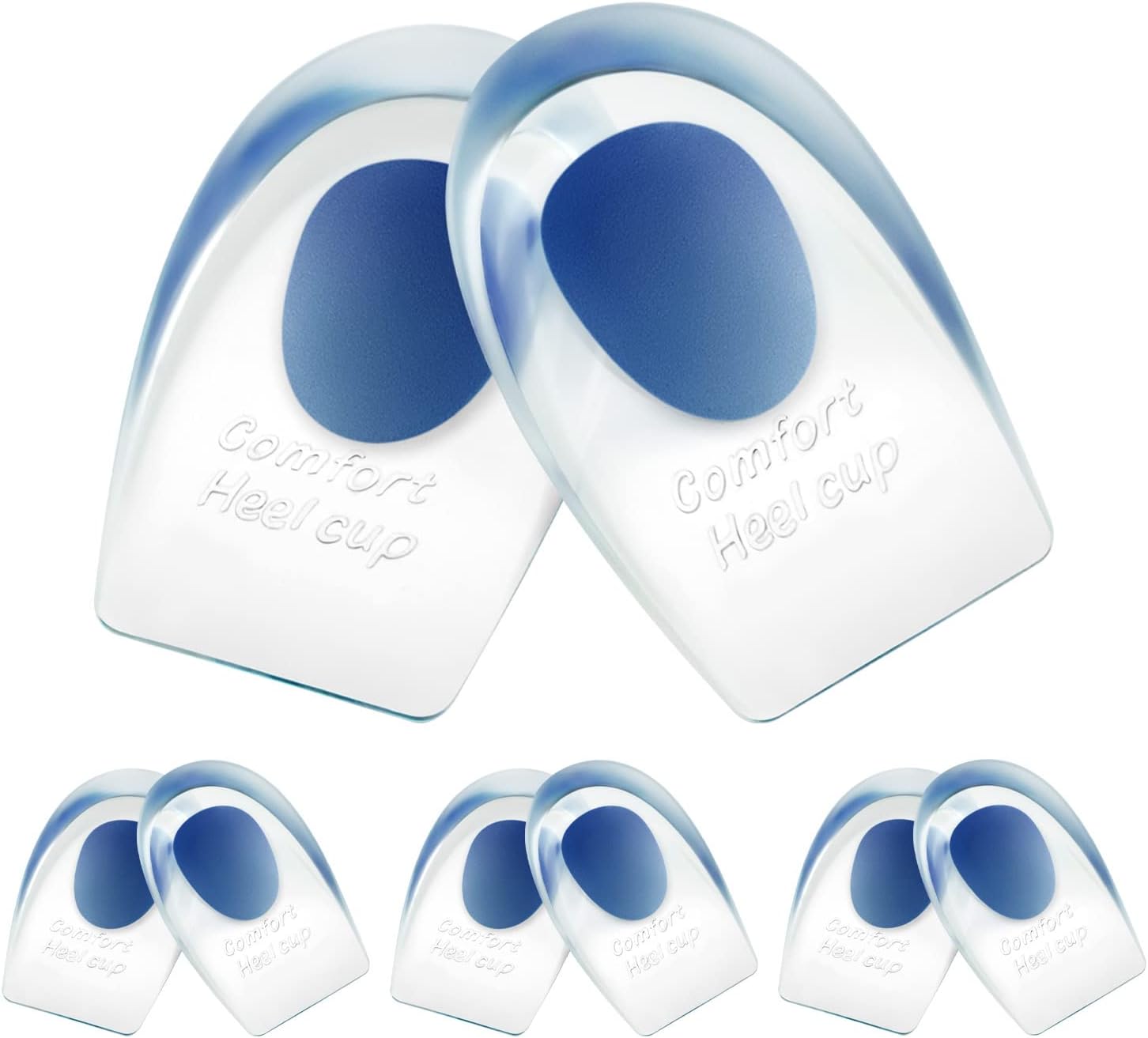 Talones de silicona de gel, 3 pares de elevadores de talón para tendinitis de Aquiles, insertos de cuña para fascitis plantar, talón dolorido,