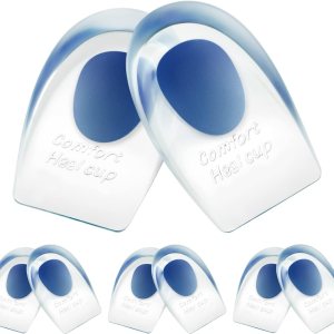 Talones de silicona de gel, 3 pares de elevadores de talón para tendinitis de Aquiles, insertos de cuña para fascitis plantar, talón dolorido, Talones de silicona de gel, 3 pares de elevadores de talón para tendinitis de Aquiles, insertos de cuña para fascitis plantar, talón dolorido,