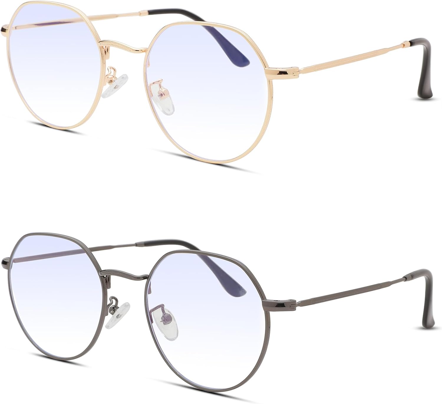 Pro Acme Gafas redondas de moda Metal Clear Lens Frame Vintage Unisex Gafas 53MM
