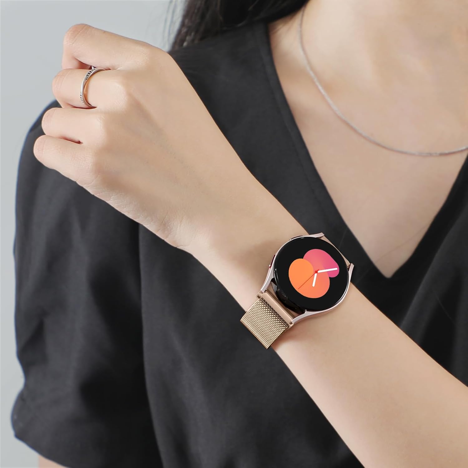 Paquete de 2 correas milanesas para Samsung Galaxy Watch 66 Classic de 1.575 pulgadas, 1.732 pulgadas, 1.732 pulgadas, 1.772 pulgadas, malla