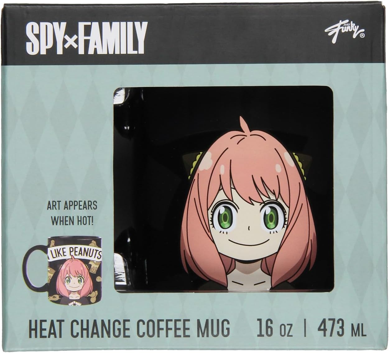 Spy x Family Anime Merch Anya Forger I like Peanuts – Taza de café de cerámica de 16 onzas