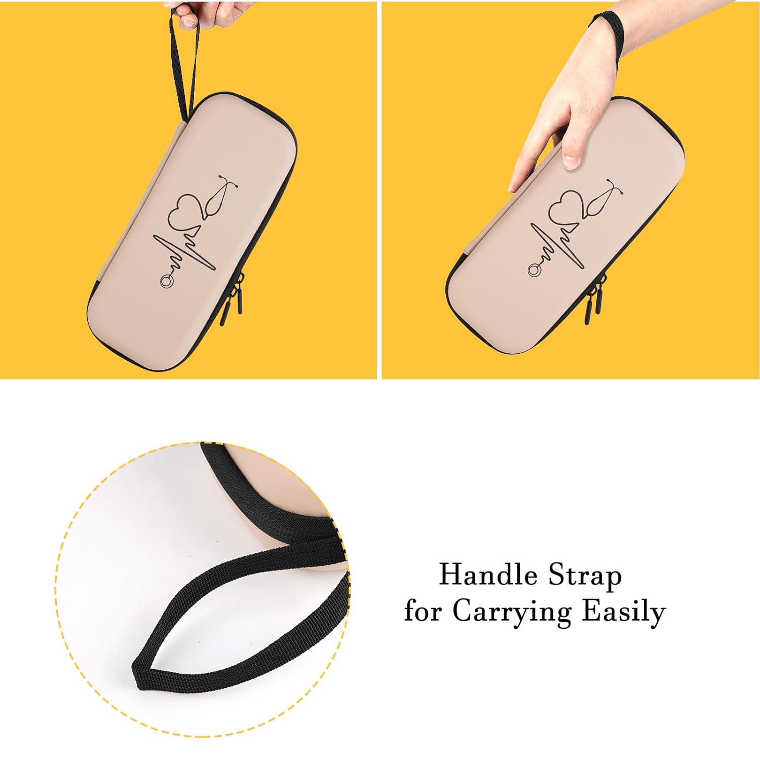 CDBXPRG Funda para estetoscopio 3M Littmann, estetoscopio de transporte para estetoscopios de lujo de MDF Acoustica, soporte de viaje para