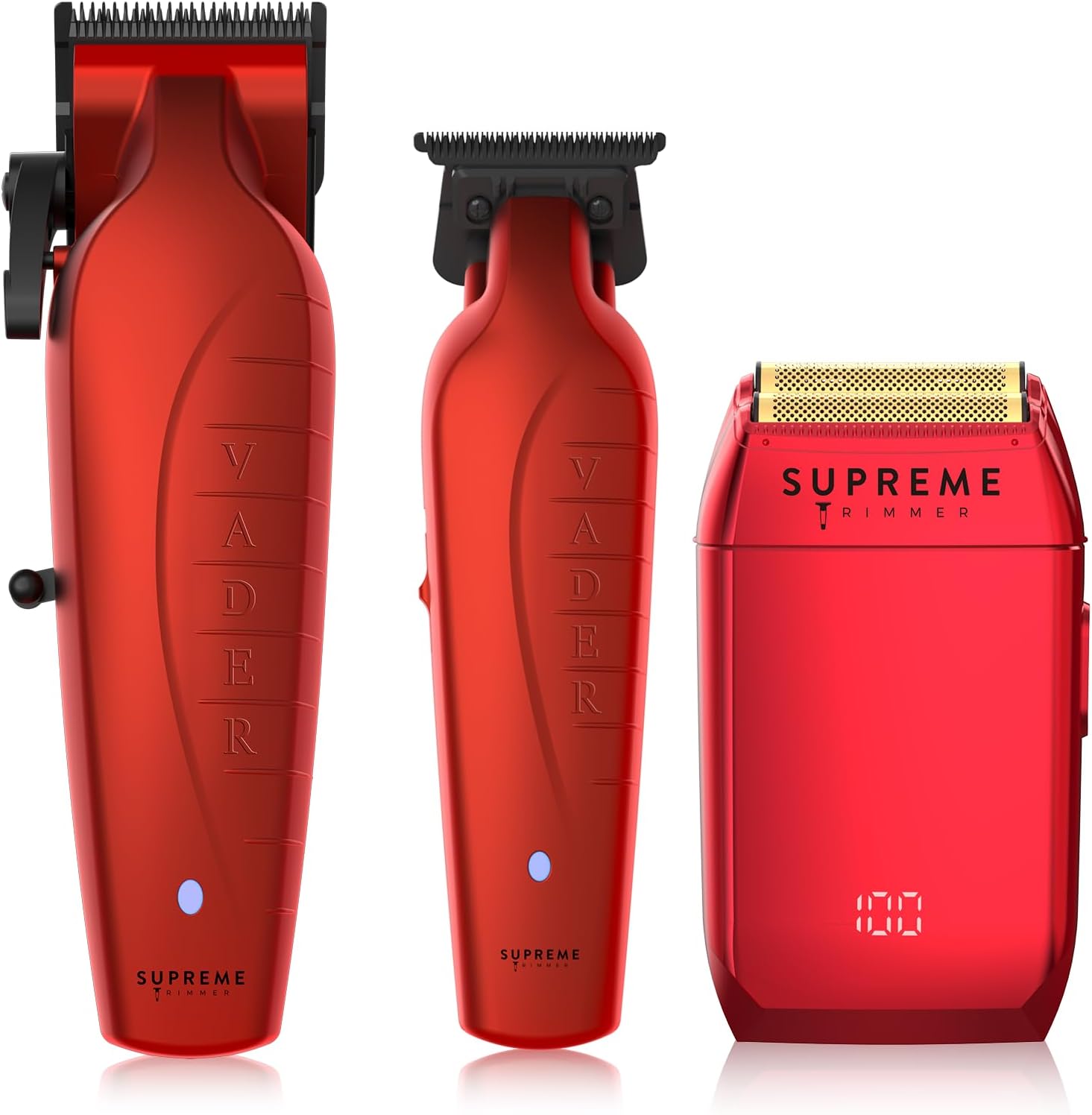 Supreme Trimmer Kit de peluquería 3 en 1  Vader Clipper, Vader Trimmer & Crunch Foil Shaver  Cortadora de barba profesional para hombres, cortadora