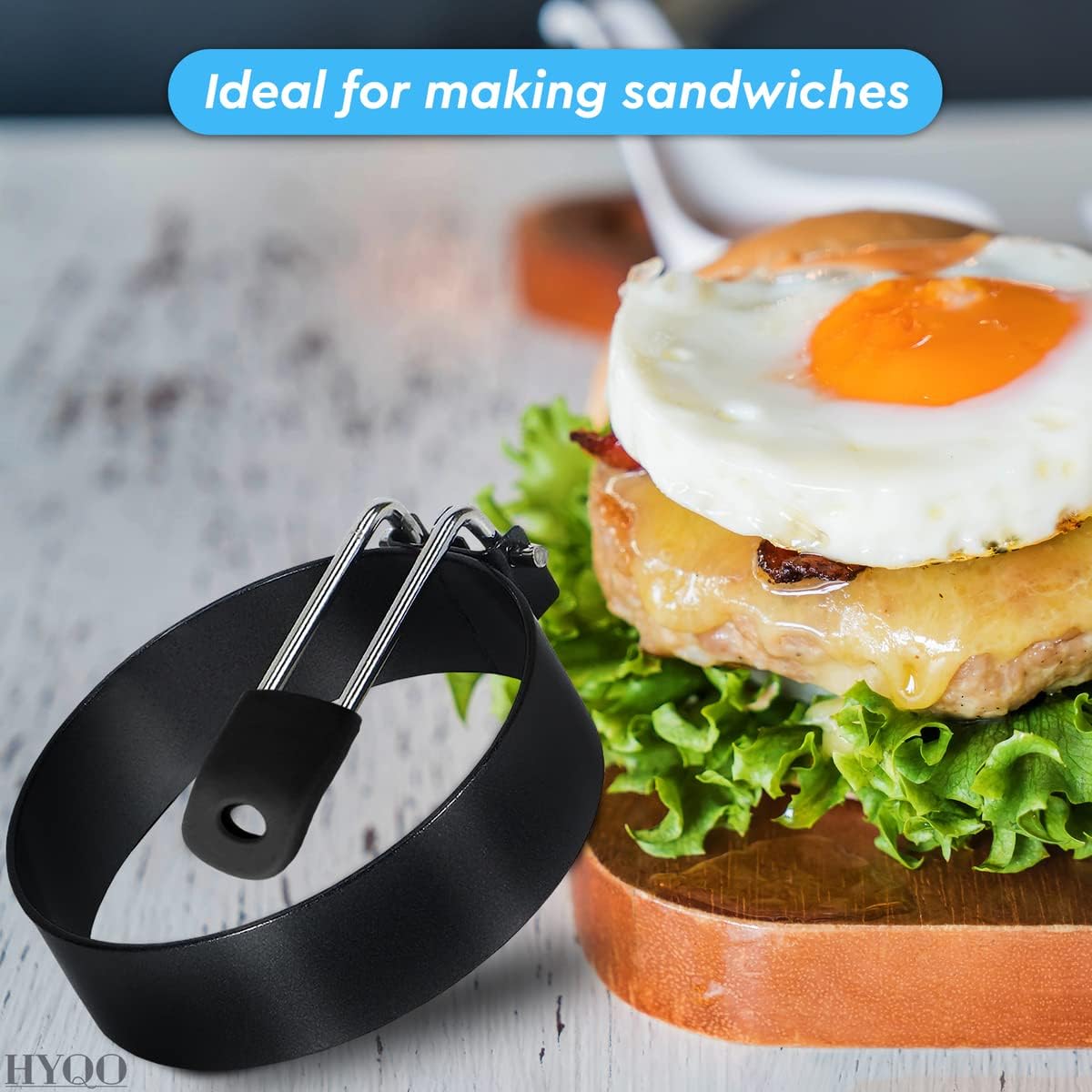 Egg Rings for Frying Eggs – 2Pcs Round Egg Cooker Ring Egg Circles for Frying Eggs Egg Molds Fried Egg Cooker Ring – Egg Mold for Breakfast