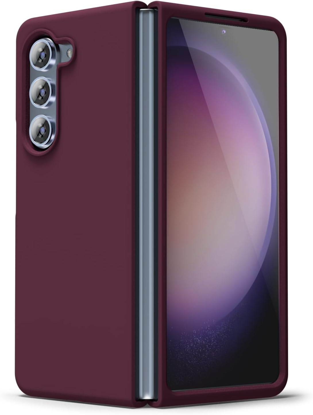 oakxco Funda para teléfono Samsung Galaxy Z Fold 5 de silicona líquida, bonita funda delgada y delgada de goma suave de TPU para mujeres y niñas,