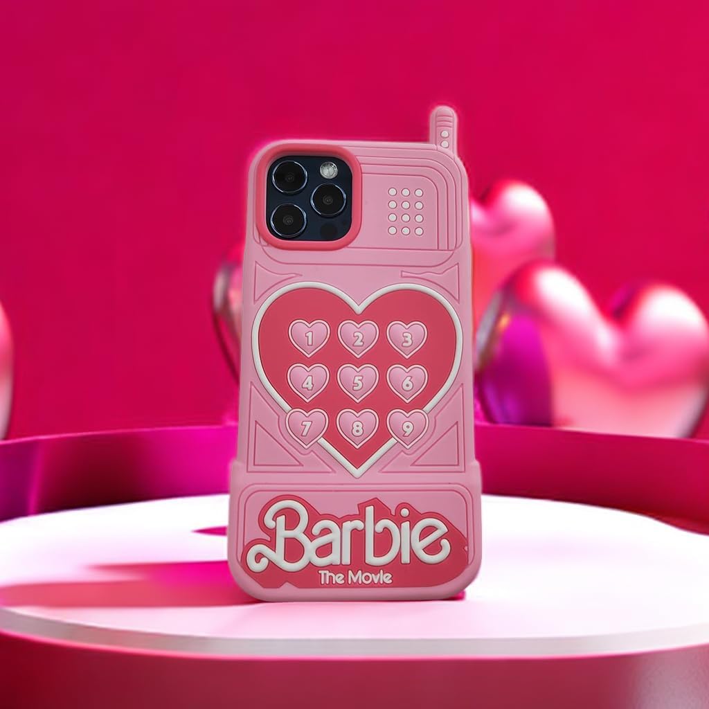 Funda adecuada para iPhone 12 Pro Max, bonita forma de teléfono rosa, silicona suave, TPU a prueba de golpes, funda protectora para iPhone 12 Pro