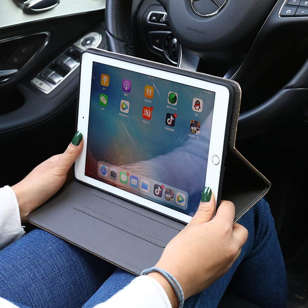 Nuevo iPad de 10.2 pulgadas (2019), iPad 7 generación de 10.2 pulgadas, funda protectora de cuero, soporte ajustable, funda inteligente de encendido