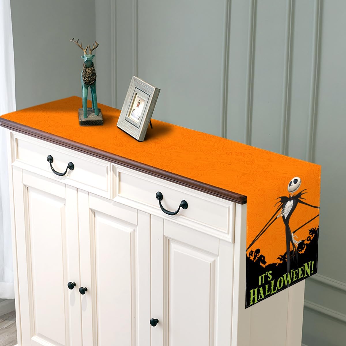 Sunwer Camino de mesa It’s Halloween The Nightmare Before Christmas Jack Skellington para fiesta de cumpleaños, para interiores y exteriores,