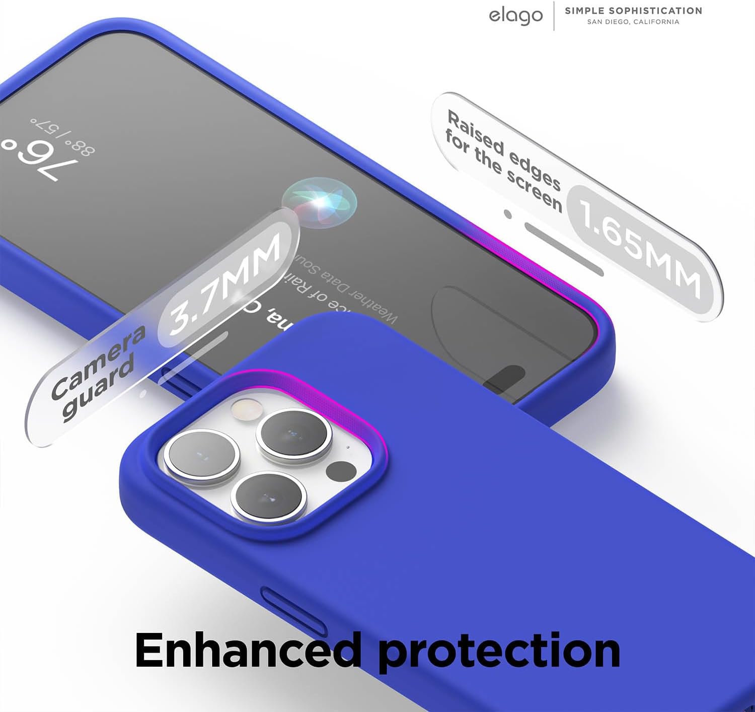 elago Compatible con iPhone 15 Pro Max, funda de silicona líquida, funda protectora de cuerpo completo, a prueba de golpes, funda delgada para