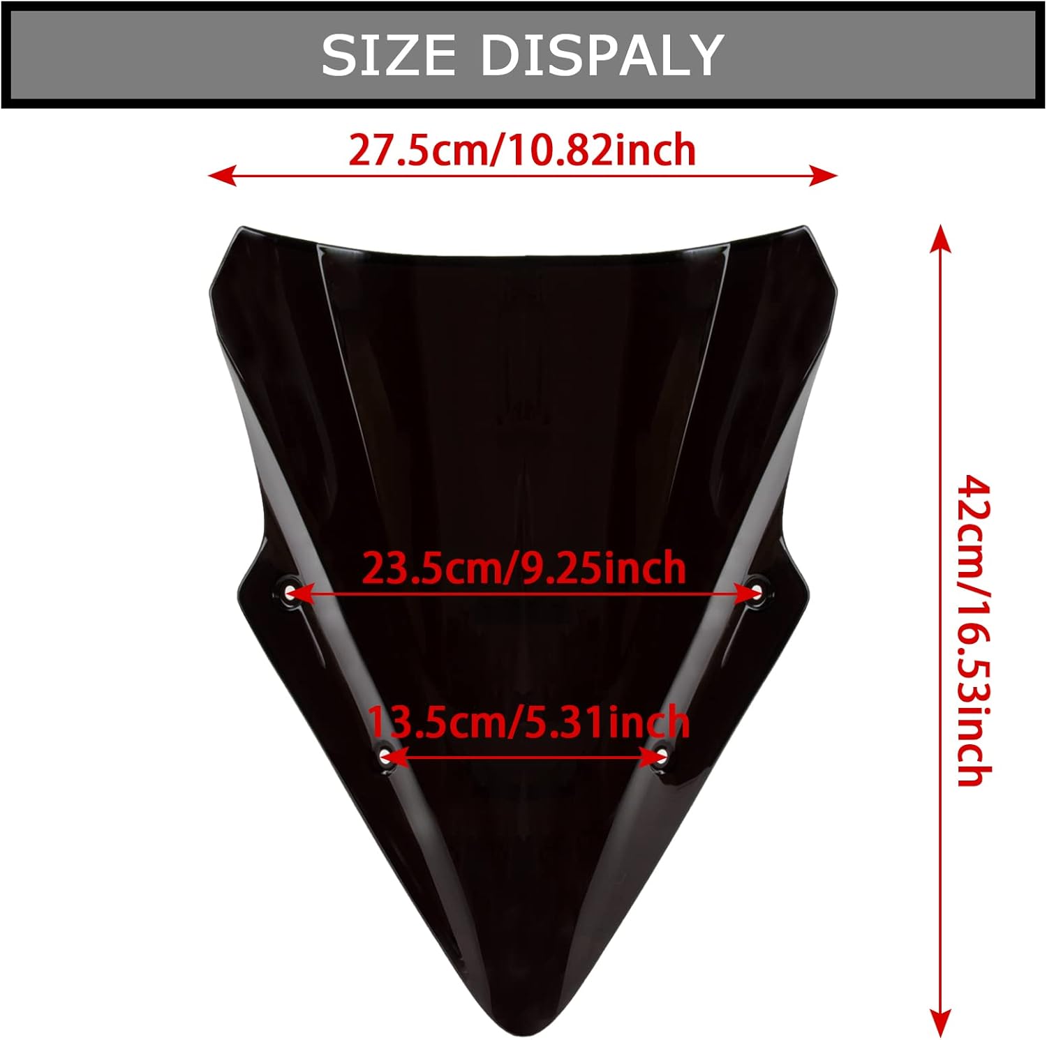 Parabrisas doble burbuja para Ninja 650 ER6F 2017 2018 2019 (negro)
