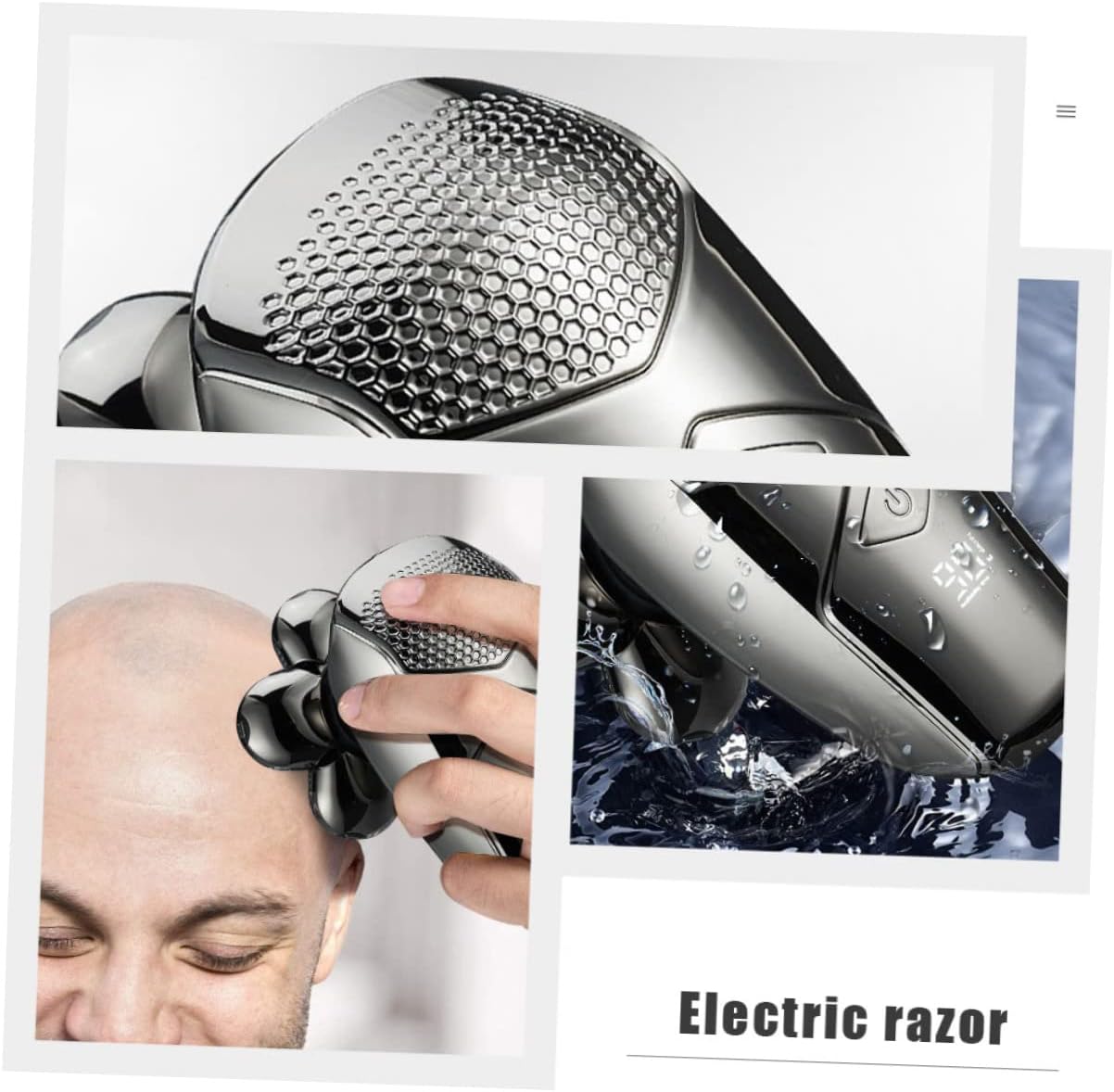 FOMIYES Juego de 2 juegos de afeitadora eléctrica para peluquería Maquina de afeitar para hombre, afeitadora de cuerpo eléctrico, kit facial de