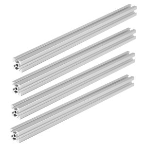 4 piezas de 9.843in 2020 plata con ranura en T perfil de aluminio anodizado estándar europeo guía marco para bricolaje, impresora 3D y máquina CNC 4 piezas de 9.843in 2020 plata con ranura en T perfil de aluminio anodizado estándar europeo guía marco para bricolaje, impresora 3D y máquina CNC