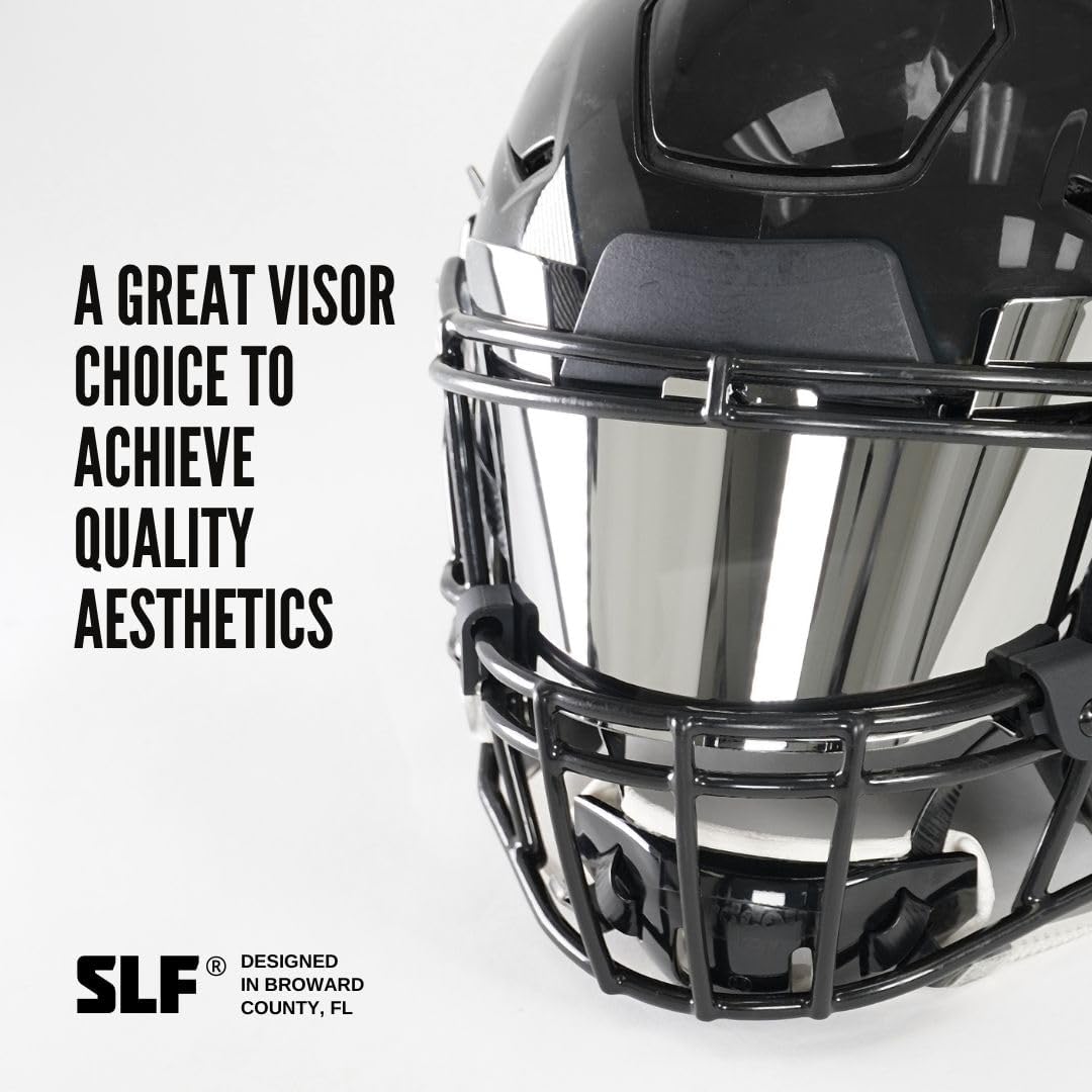 SLEEFS Visera para casco de fútbol  Viseraescudo profesional  Se adapta a cascos de jóvenes y adultos  Incluye clips para visera
