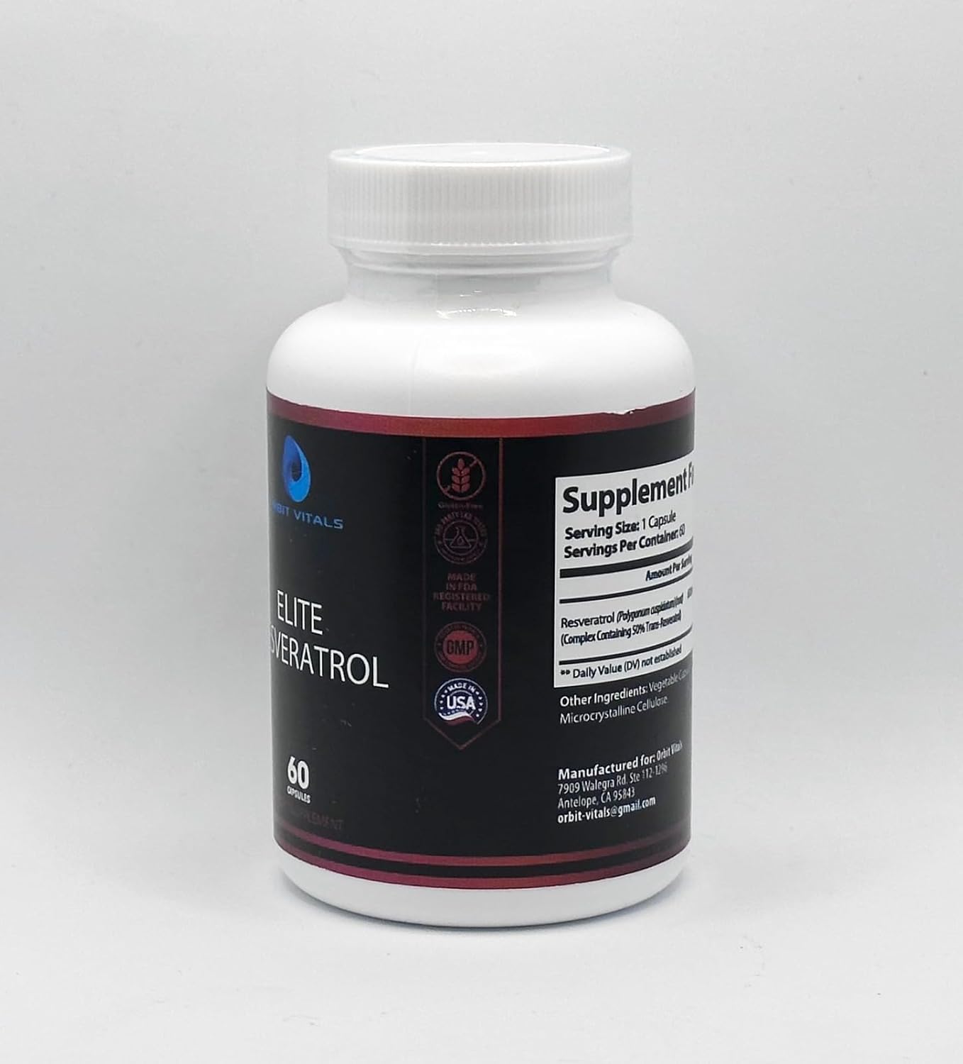 Elite Resveratrol 600 Complejo Estandarizado Trans-Resveratrol