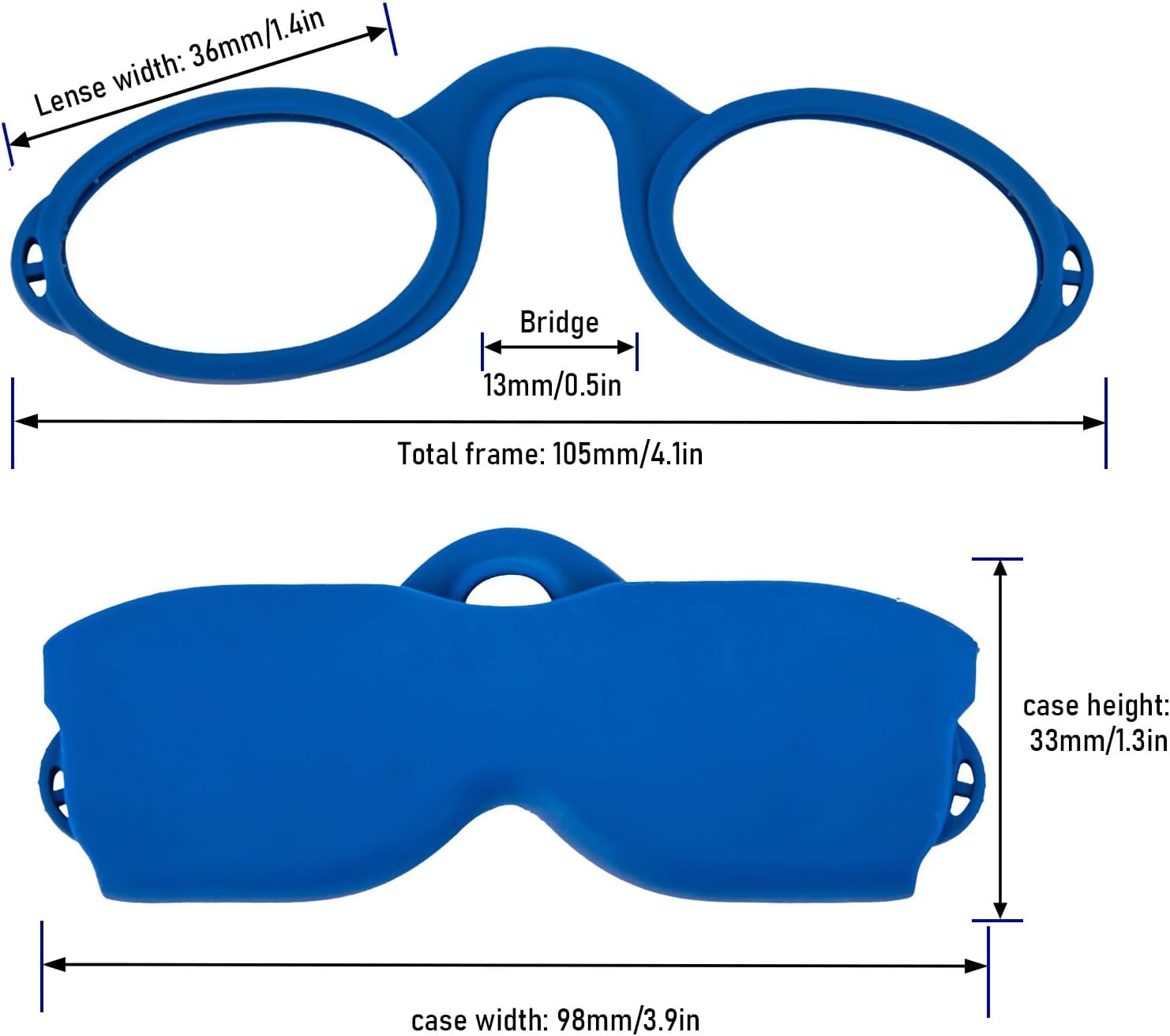 REAVEE Lentes de lectura ultra delgados sin brazos para hombres y mujeres, lectores pequeños y planos, tamaño de bolsillo compacto con soporte