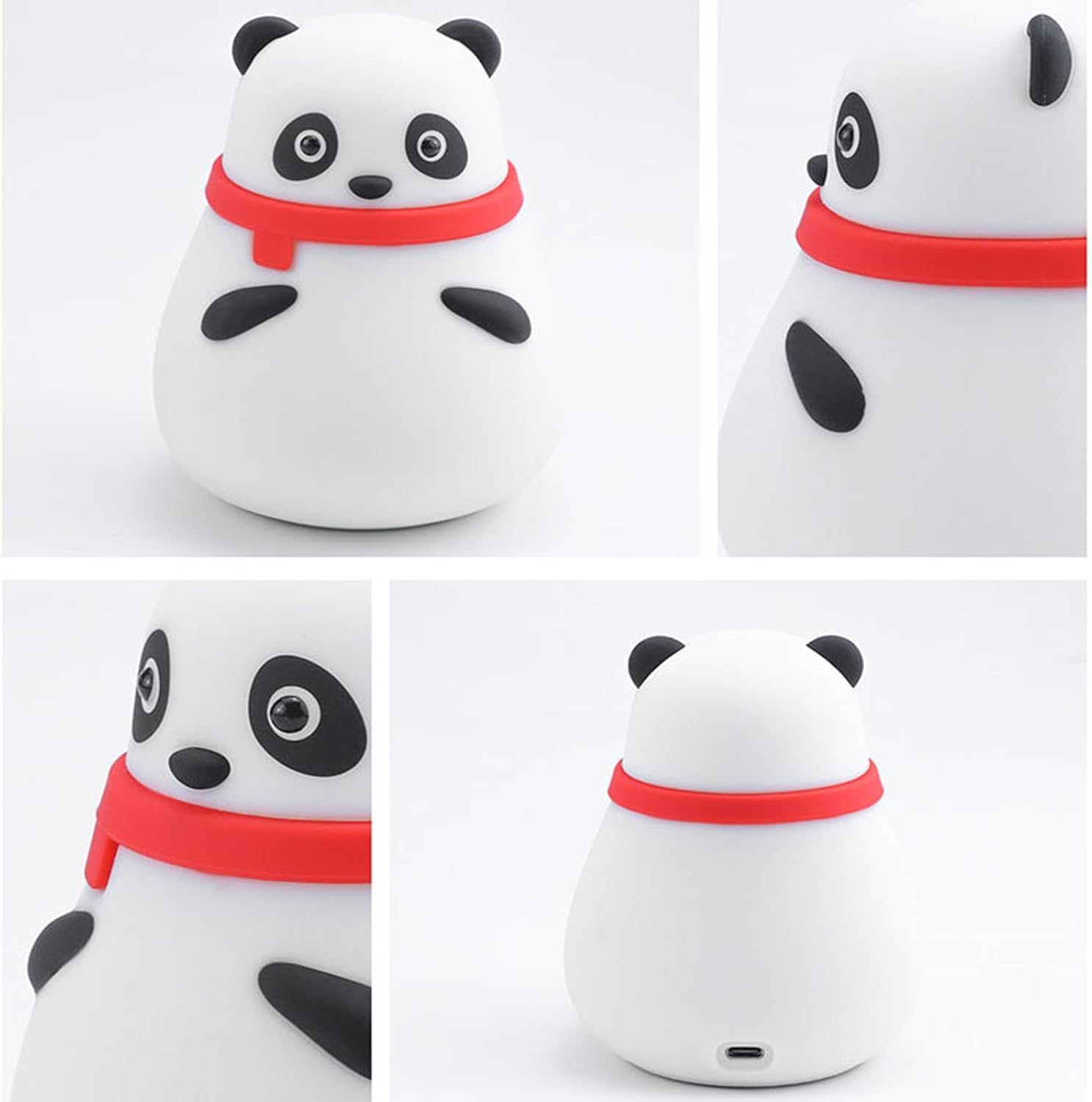Linda luz nocturna para niños, lámpara de panda, regalos de cumpleaños, lámpara de noche LED suave para niños y bebés, luz nocturna de silicona