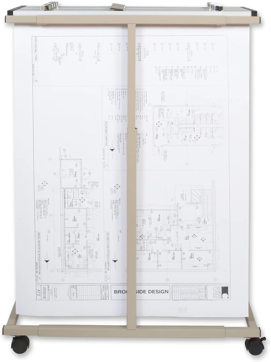 Estante Brookside Design para guardar dibujos técnicos, Beige