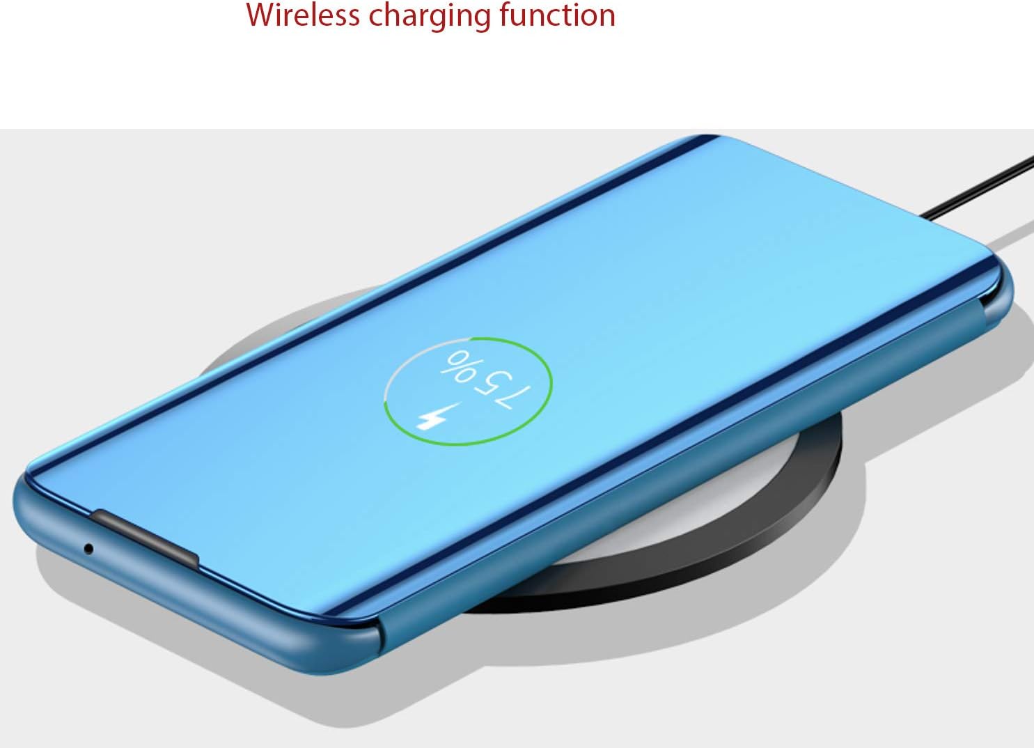 CCSamll – Funda para teléfono Mi Redmi Note 10 Pro, espejo de lujo, vista clara, pantalla inteligente, soporte de carga inalámbrica, cubierta de