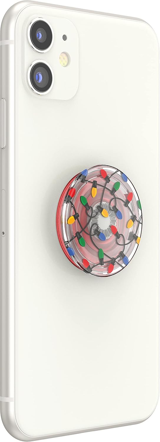 PopSockets Agarre para teléfono con soporte expandible, Holiday PopGrip – Corgi Christmas